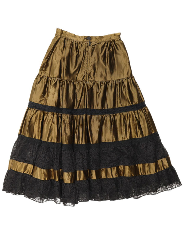 VINTAGE Γυναικεία Φούστα W23 2XS Χακί Colourblock