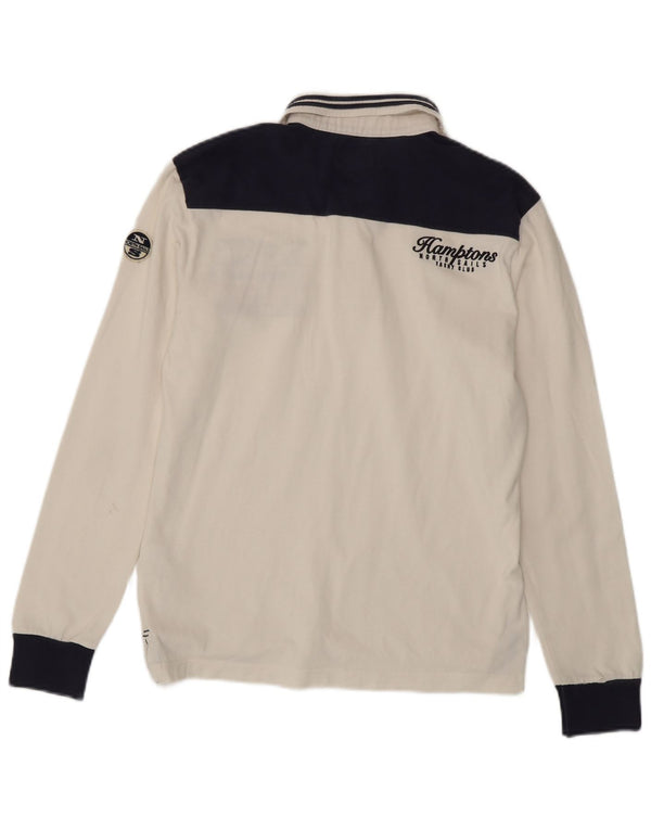 Ανδρικό μακρυμάνικο πουκάμισο πόλο North Sails με γραφικό μεσαίο λευκό χρώμα