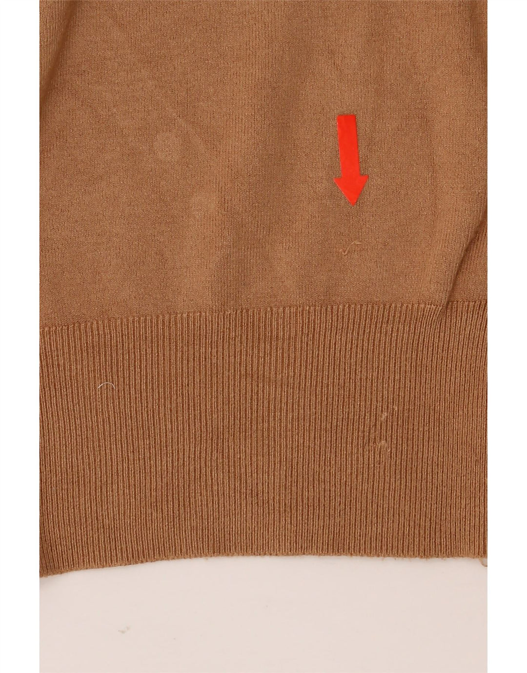 Zara Γυναικείο πουλόβερ με λαιμόκοψη UK 14 Medium Brown