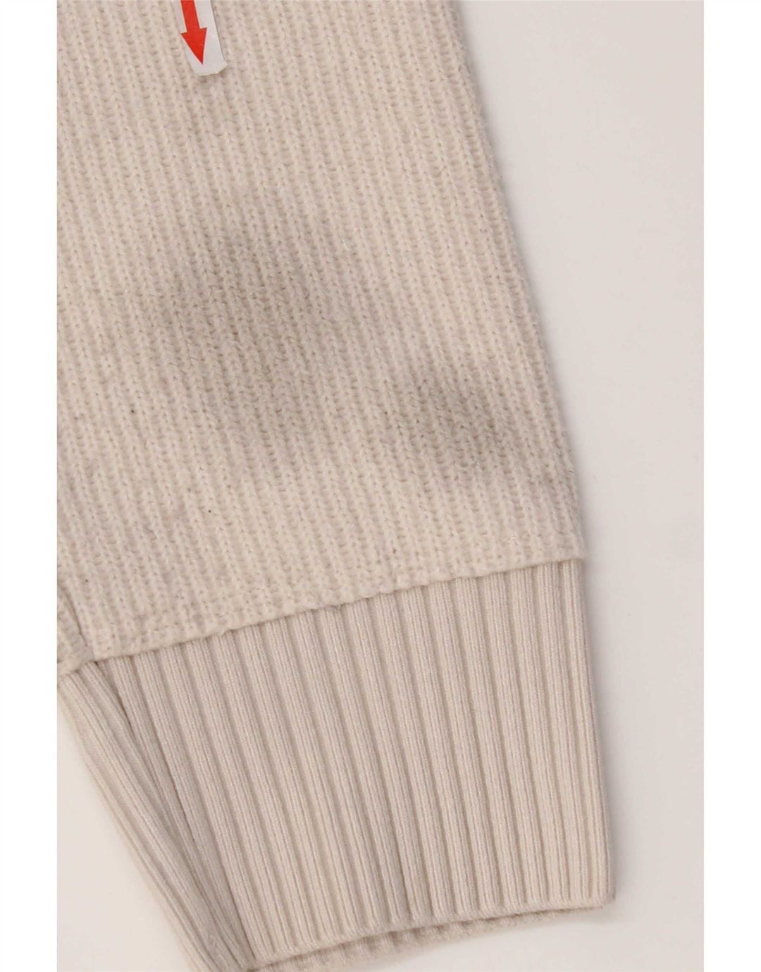 Zara Γυναικείο πουλόβερ με λαιμόκοψη UK 14 Medium Off White Polyester