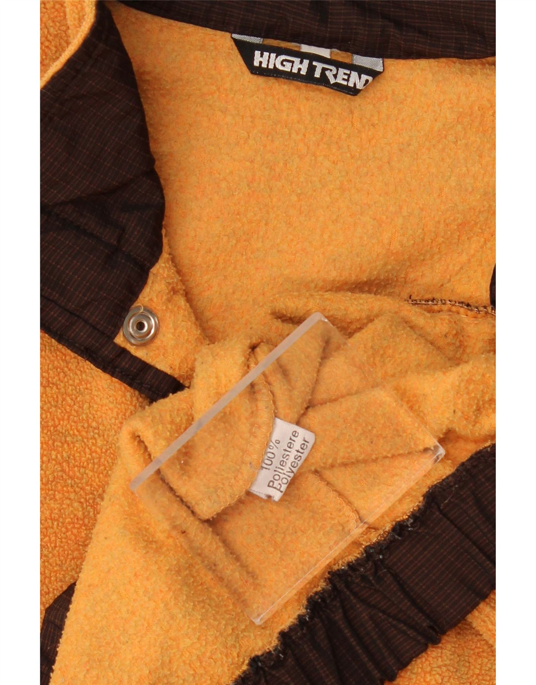 Vintage ανδρικό κουμπιά Fleece Jumper XL Πορτοκαλί πολυεστέρας
