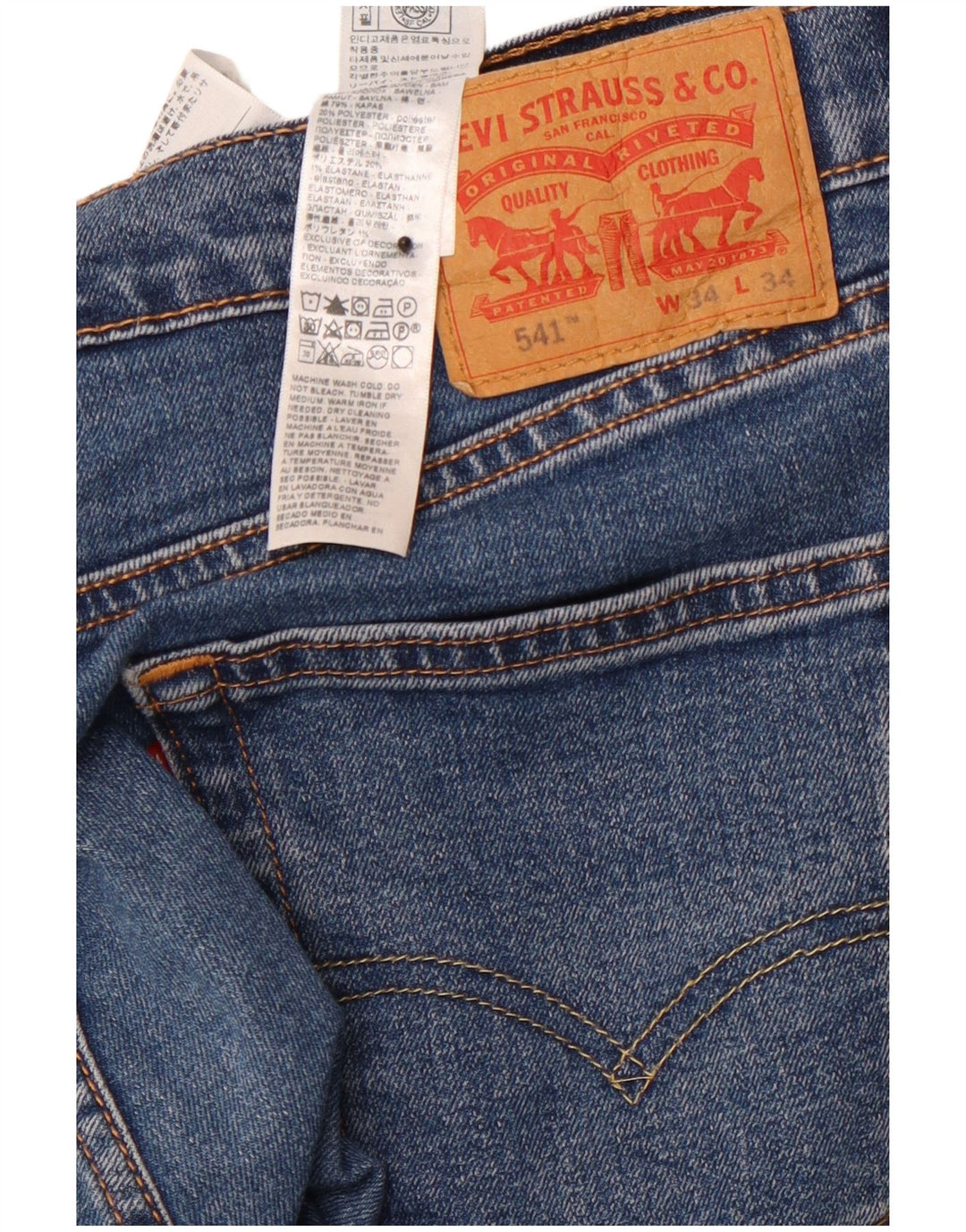 LEVI'S Ανδρικό τζιν 541 Tapered W34 L34 Μπλε βαμβακερό