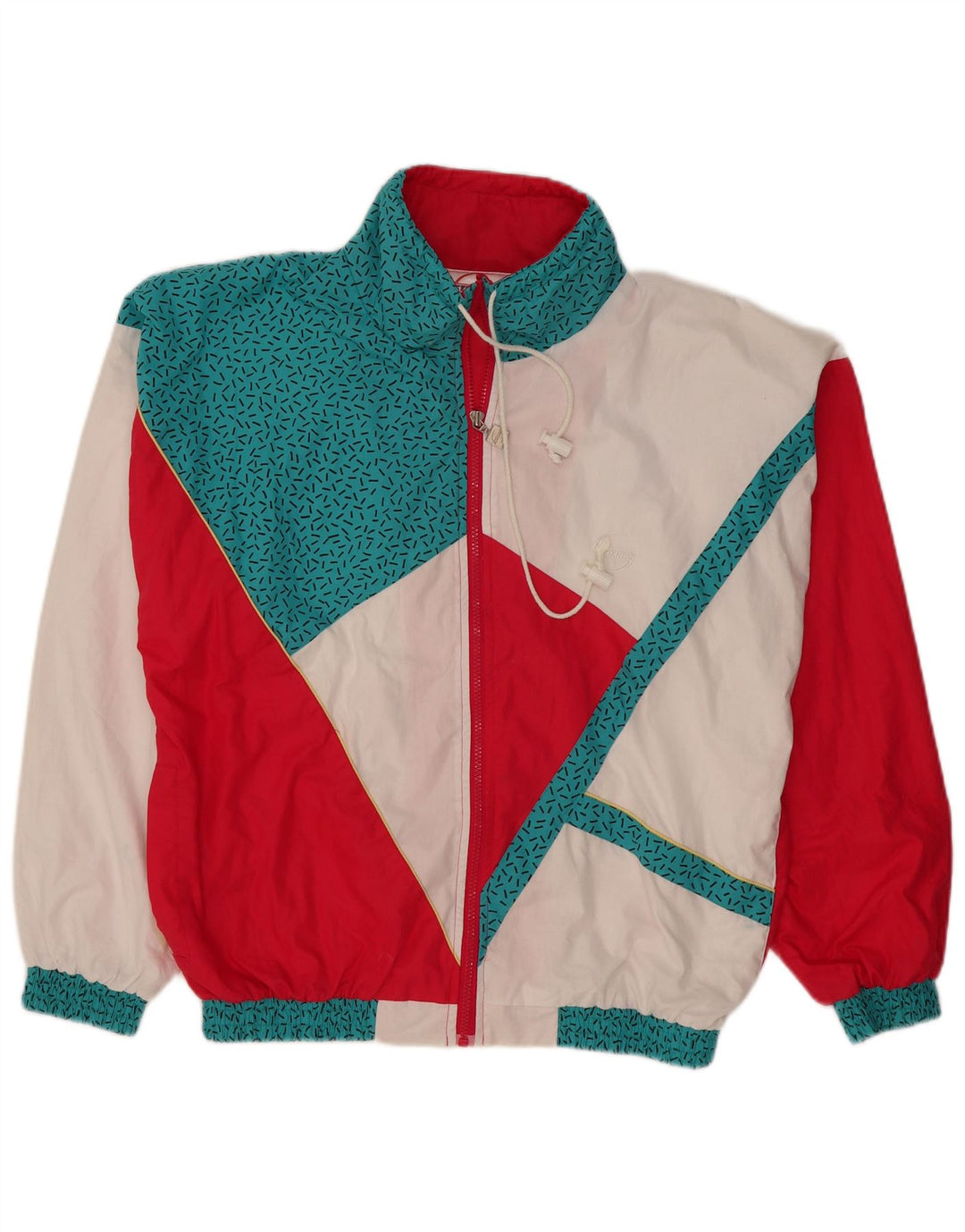 Vintage Ανδρικό Μπουφάν Windbreaker UK 38 Medium White Colourblock Polyester