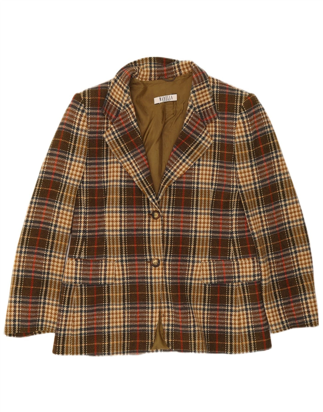 Marella Γυναικείο μπουφάν blazer UK 18 XL καφέ μαλλί