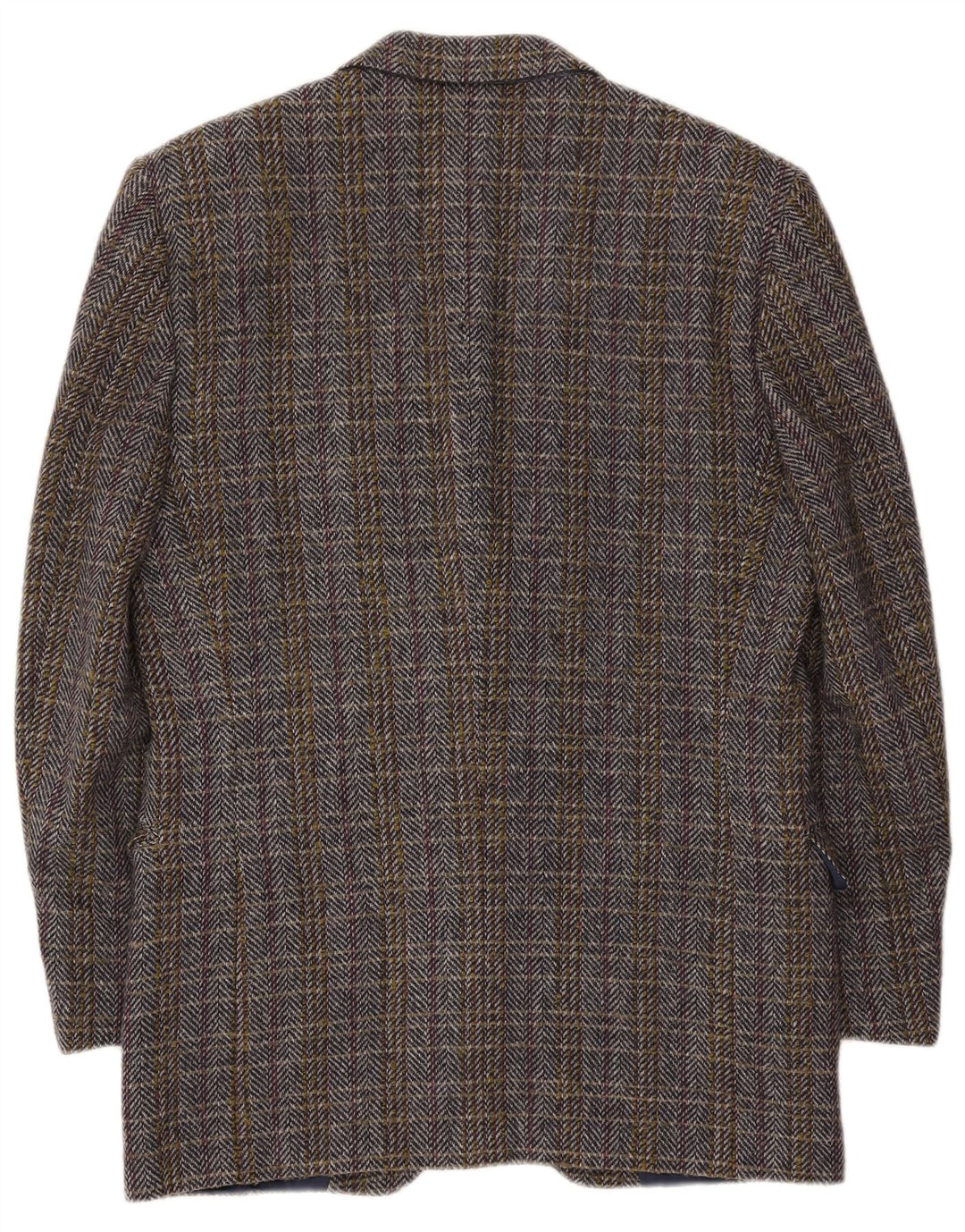 Vintage Ανδρικό Σακάκι Μπλέιζερ IT 50 Μεγάλο Πολύχρωμο Μαλλί ψαροκόκαλο