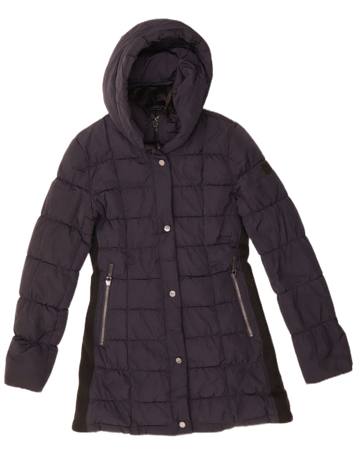 CALVIN KLEIN Γυναικείο υπερμεγέθη παλτό UK 10 Small Navy Blue