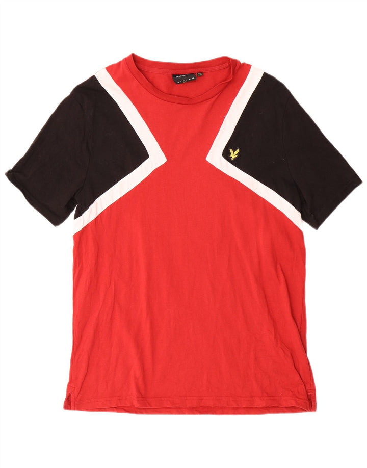 Ανδρικό T-Shirt Lyle & Scott Τοπ μεσαίου κόκκινου χρώματος βαμβακερό