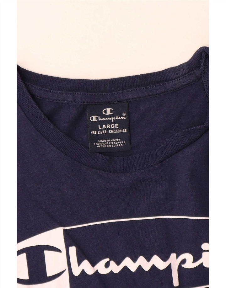 Champion Boys Graphic Vest Top 11-12 Years Large Navy Blue