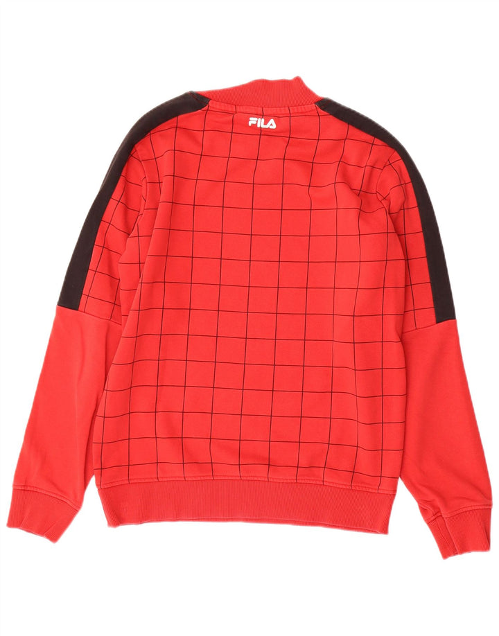 Γραφικό φούτερ FILA Boys Jumper 13-14 Years Red Colourblock