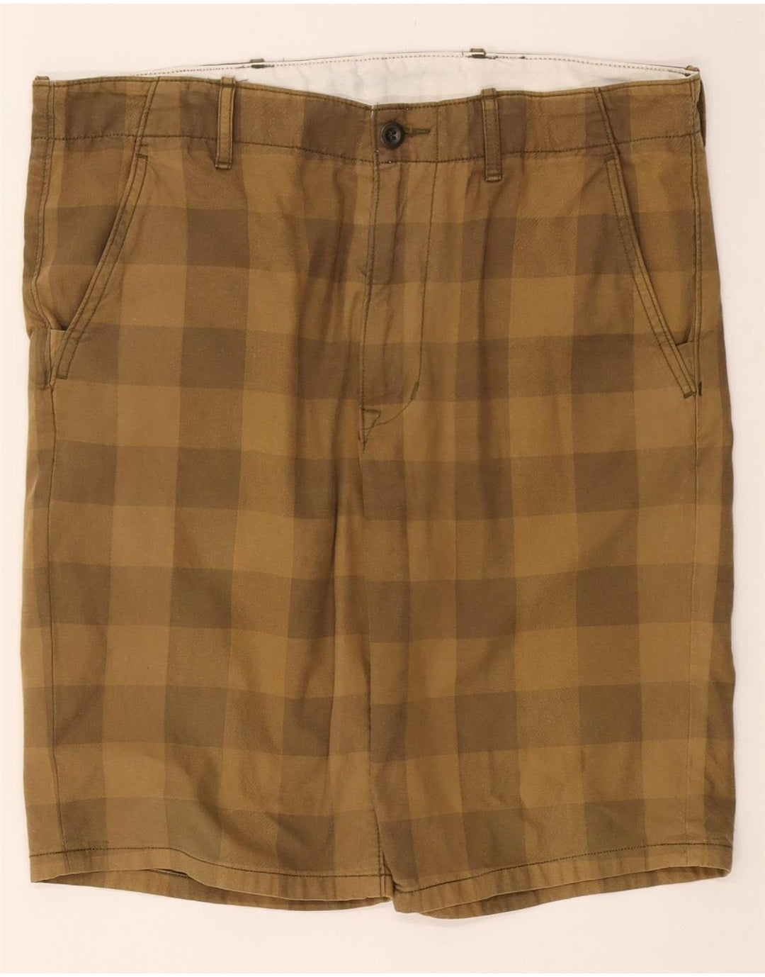 Ανδρικό σορτς Chino LEVI'S W33 Medium Khaki Gingham Cotton