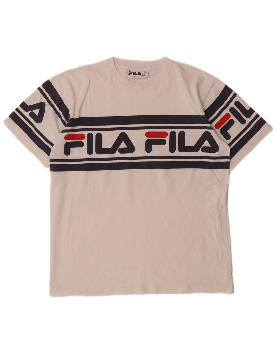 Ανδρικό γραφικό T-Shirt Fila Top Small White