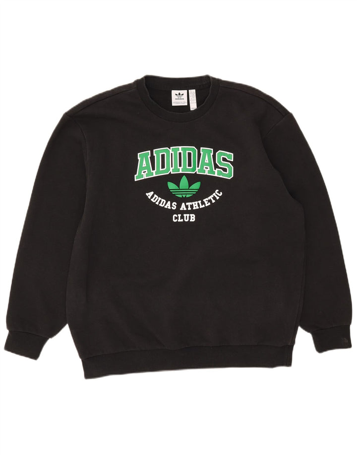 Ανδρικό Φούτερ Adidas Graphic Oversized Jumper 2XS Μαύρο βαμβακερό