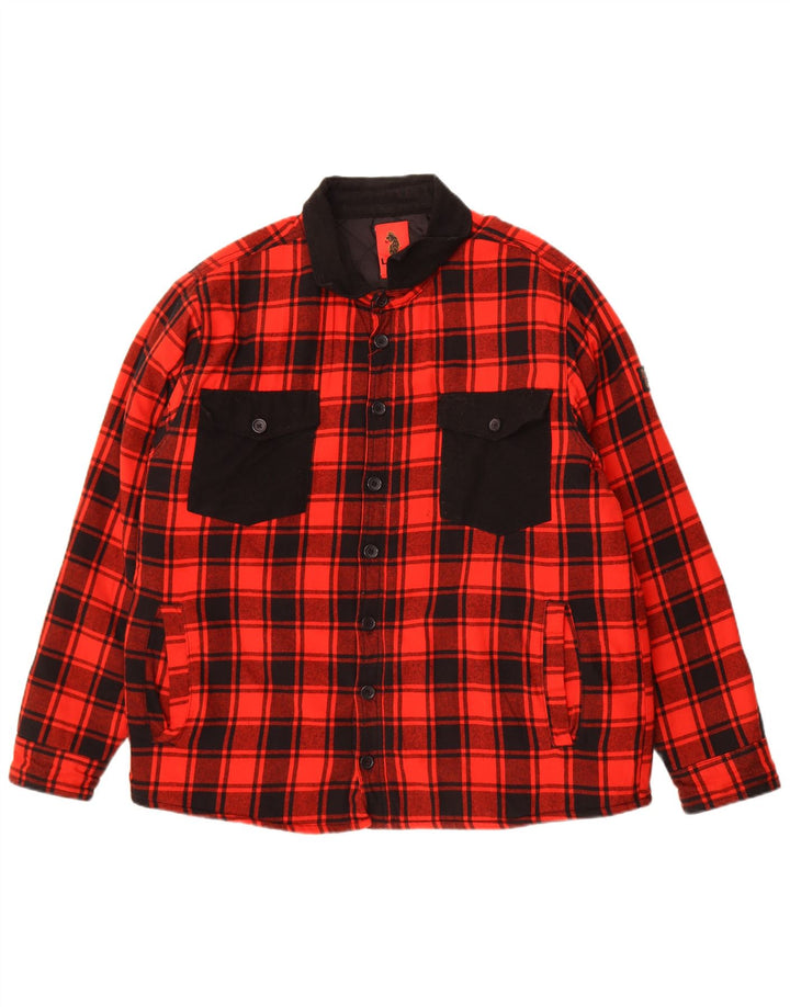 Luke 1977 Ανδρικό πουκάμισο φανέλας ξυλοκόπος XL Red Check Nylon
