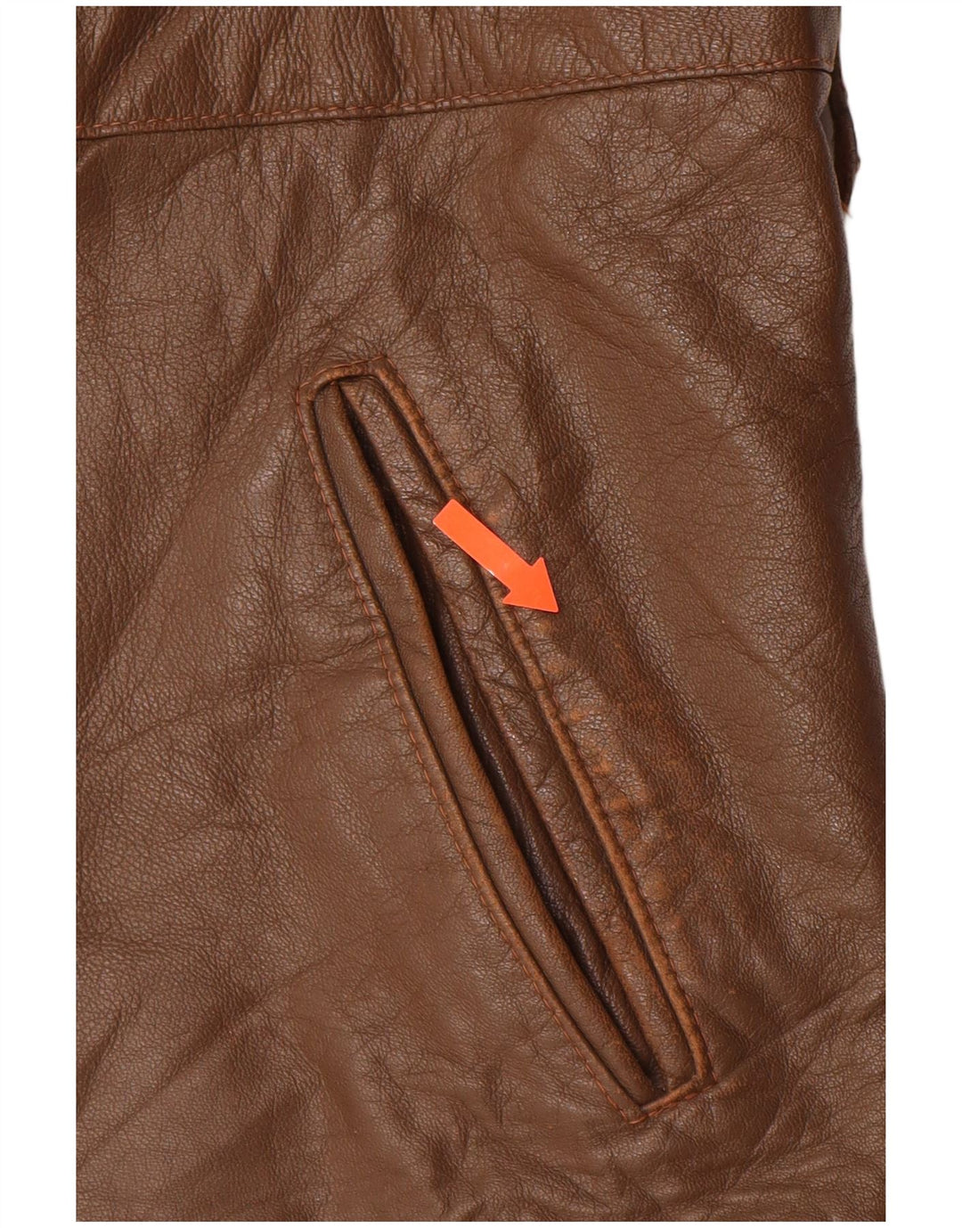 VINTAGE Ανδρικό Δερμάτινο Μπουφάν IT 52 XL Καφέ