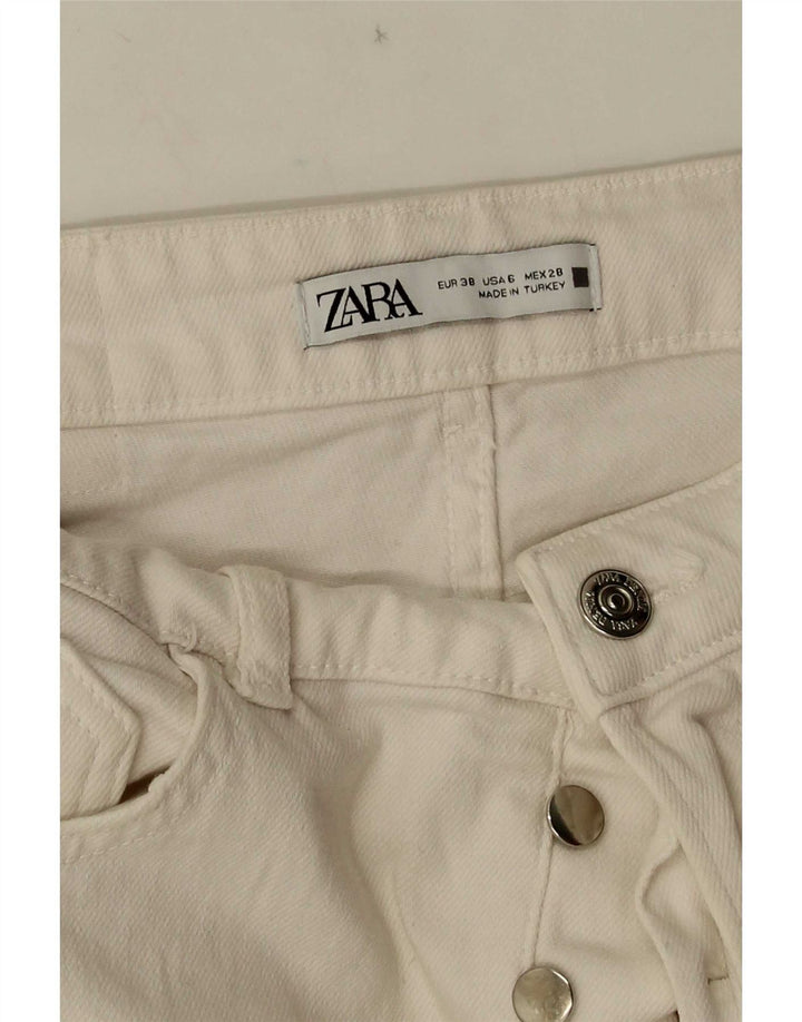 Zara Γυναικείο ίσιο τζιν EU 38 Small W28 L26 Λευκό