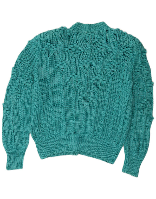 Vintage Γυναικεία Ζακέτα πουλόβερ UK 18 XL Τυρκουάζ