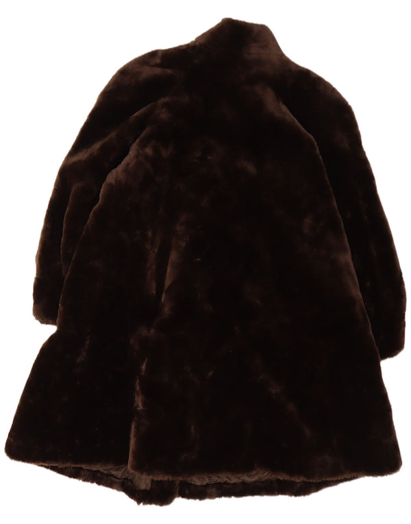 Couture Helene Γυναικείο Πανωφόρι από Faux Fur UK 16 Large Brown