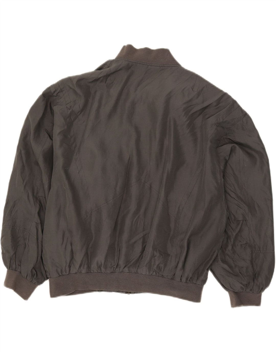 Vintage Ανδρικό Bomber Jacket UK 38 Medium Grey Silk