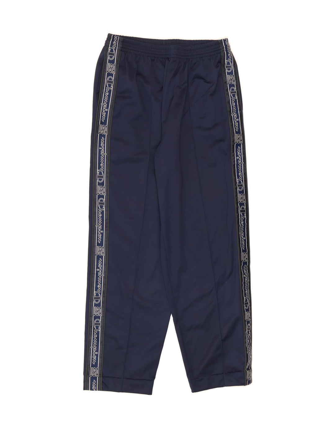 CHAMPION Mens Graphic Tracksuit Trousers XL Navy Blue Polyester Vintage Champion and Second-Hand Champion from Messina Hembry 