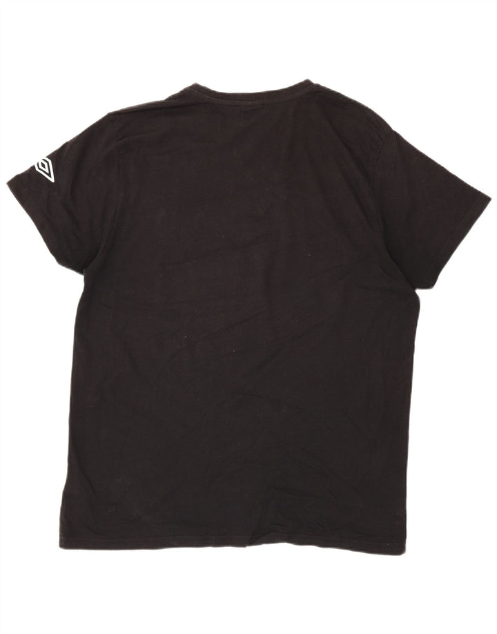 Ανδρικό γραφικό T-Shirt UMBRO Top 2XL Μαύρο βαμβακερό