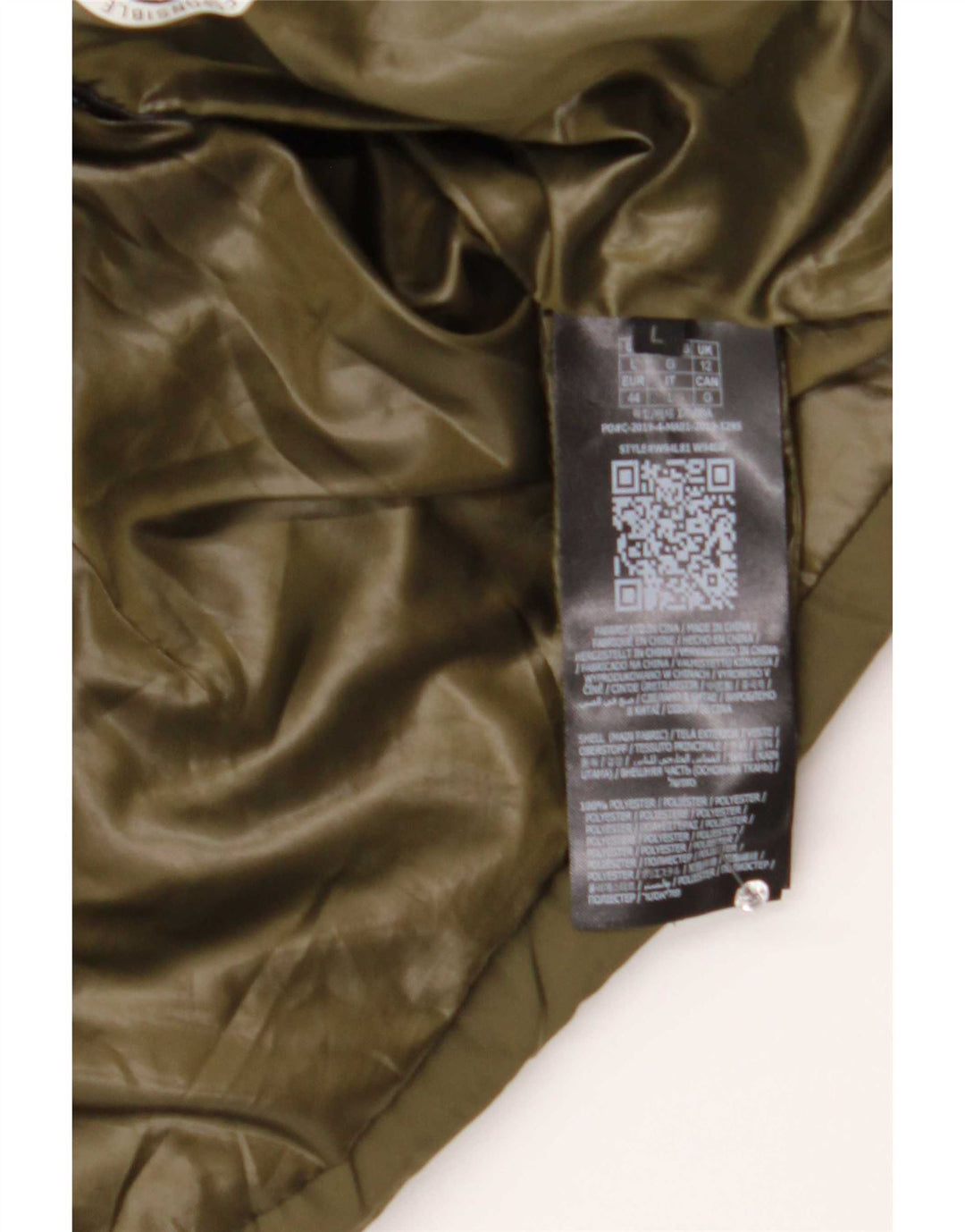 Guess Γυναικείο τζάκετ με επένδυση UK 12 Medium Khaki Polyester