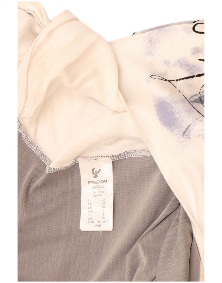 Γυναικείο μπλουζάκι με γραφικά μεγάλου μεγέθους Freddy Top 10 Small White Colourblock