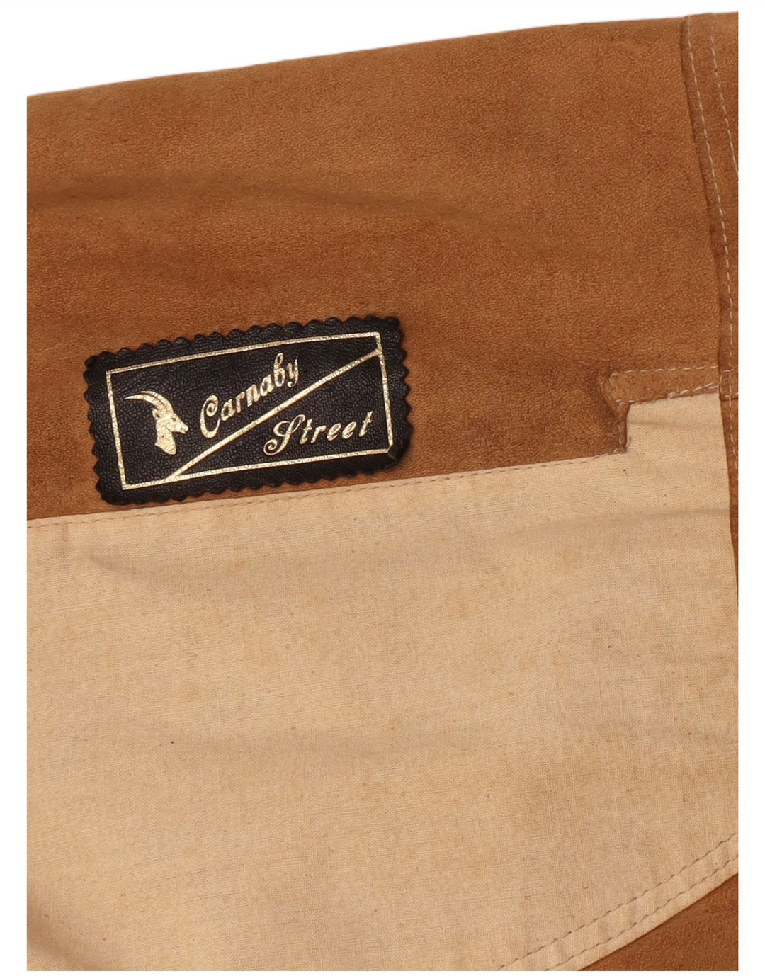 Carnaby Street Γυναικείο Σουέντ Πανωφόρι UK 10 Small Beige