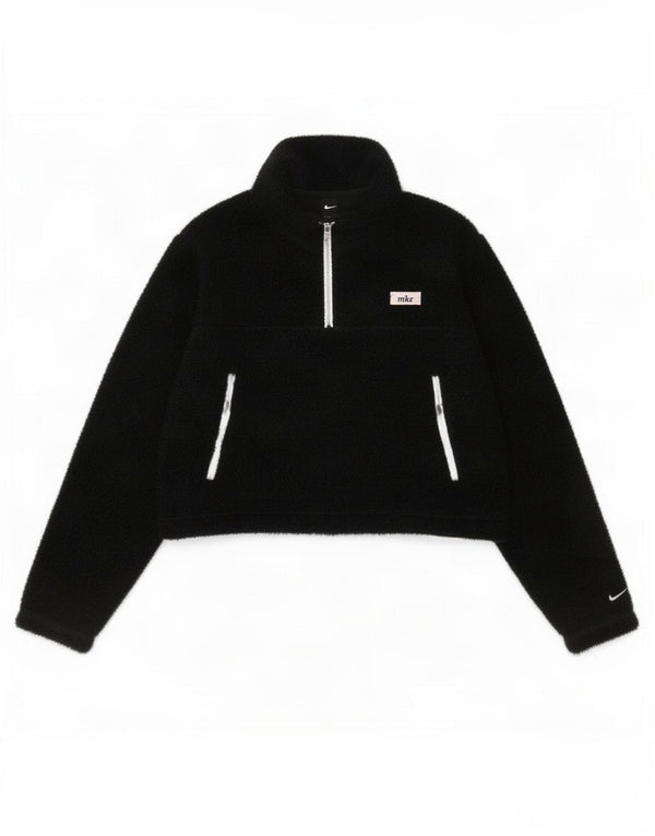 Nike Γυναικείο Therma-Fit Loose Fit 1/4 Zip Fleece Jacket UK 16 Large Black