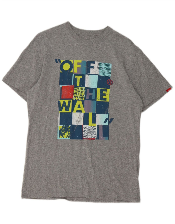 Ανδρικό γραφικό T-Shirt Vans Top Μεσαίο γκρι βαμβακερό