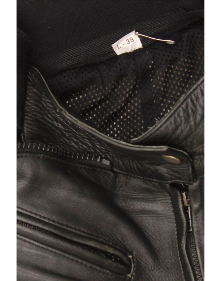 Γυναικείο παντελόνι VINTAGE EU 38 Medium W28 L27 Μαύρο Colourblock Δερμάτινο