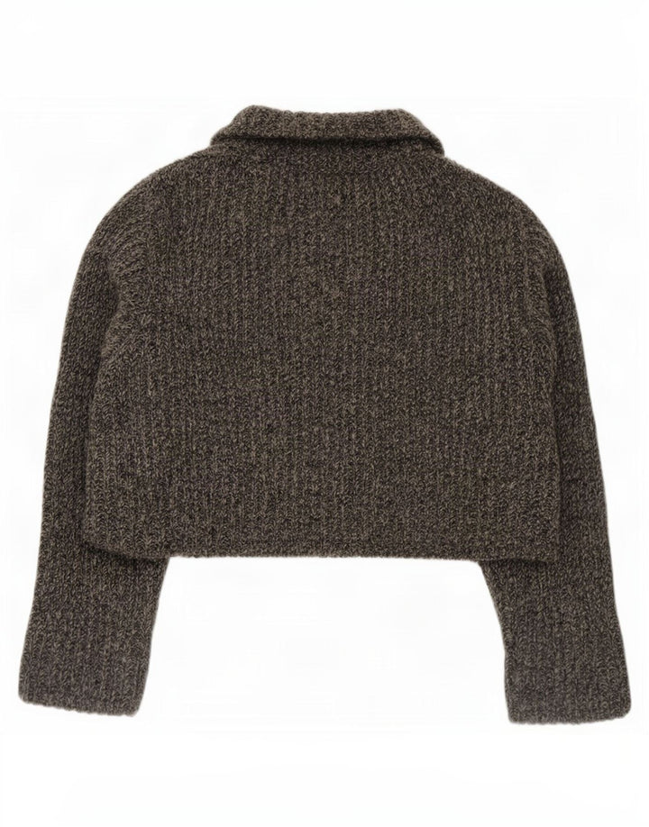 Γυναικείο πουλόβερ Marlboro Classics Crop Cardigan UK 14 Medium Grey Flecked