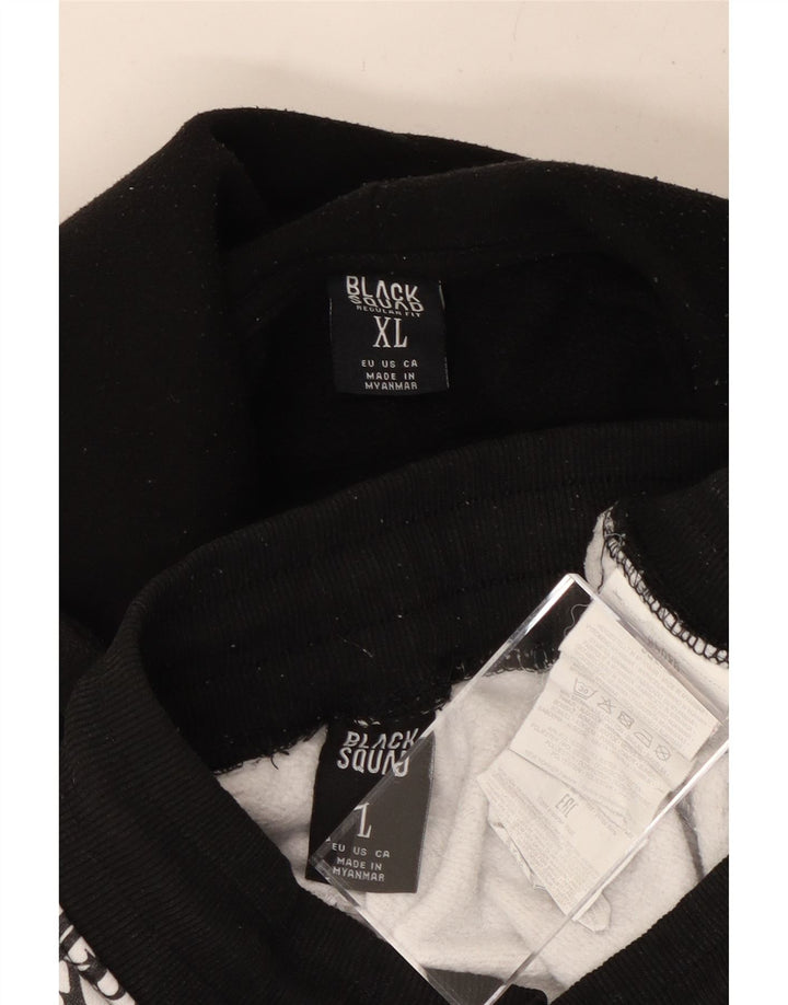 BLACK SQUAD Ανδρική φόρμα κανονικής φόρμας με γραφικά κανονική εφαρμογή XL Λευκό Colourblock