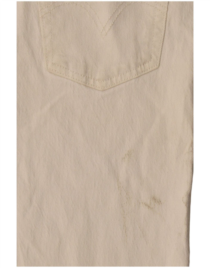 Levi's Womens 501 Straight Jeans W29 L28 Off White Βαμβακερό