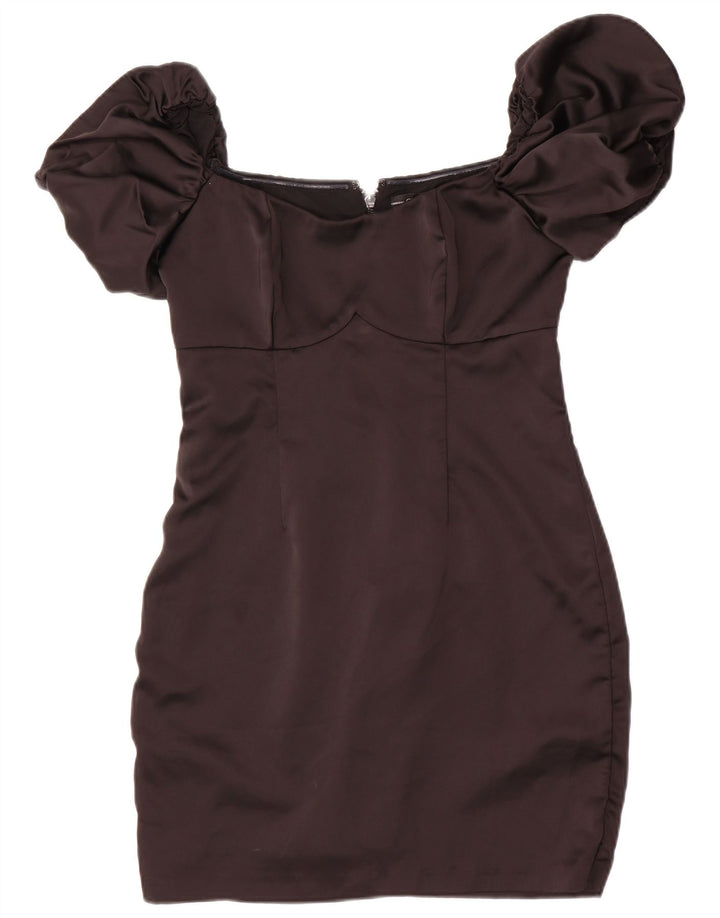 Guess Womens Off Shoulder Bodycon Φόρεμα UK 8 Small Black Polyester