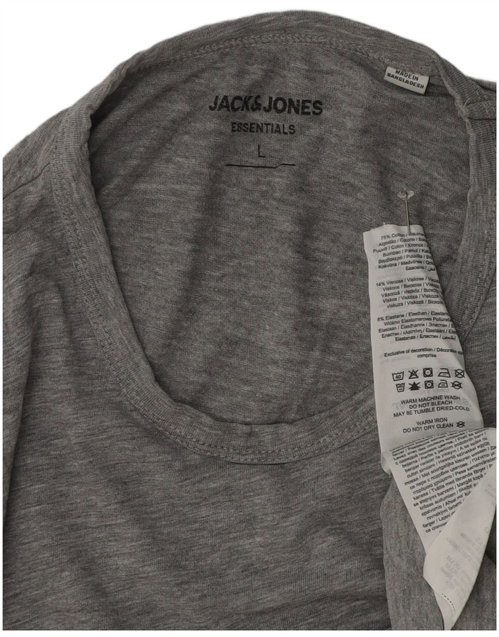 Jack & Jones Ανδρικό T-Shirt Μπλουζάκι από βαμβακερό μεγάλο γκρι χρώμα