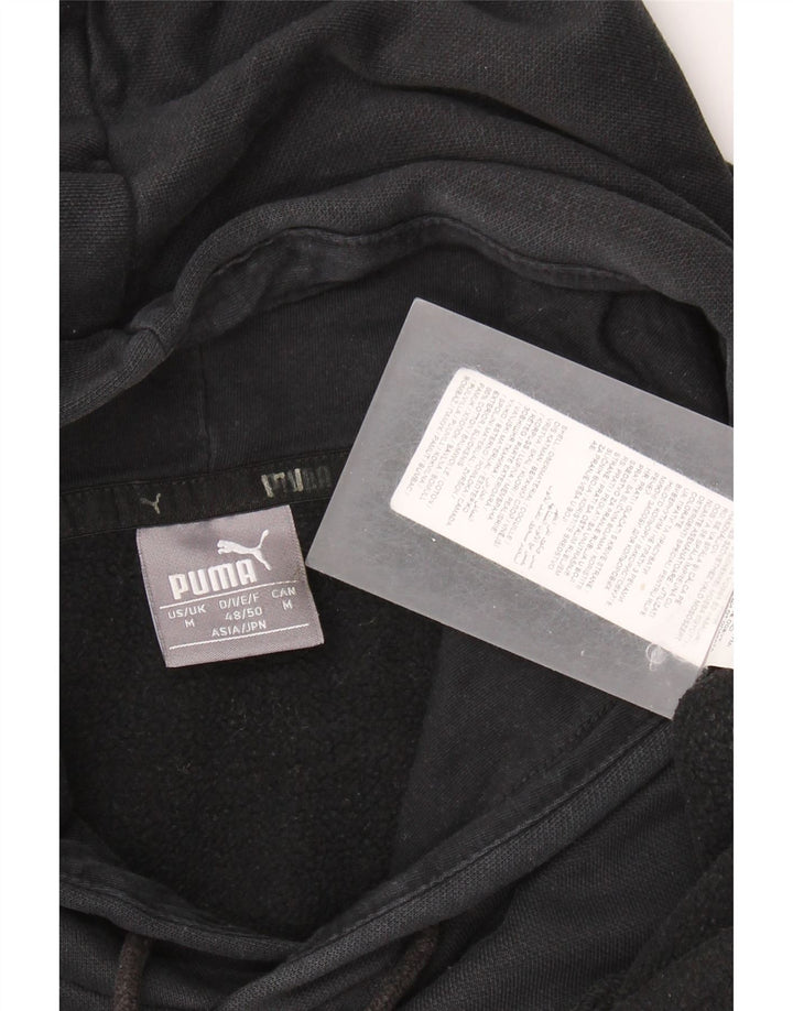 Ανδρικό γραφικό κουκούλα PUMA, μεσαίο μαύρο βαμβακερό