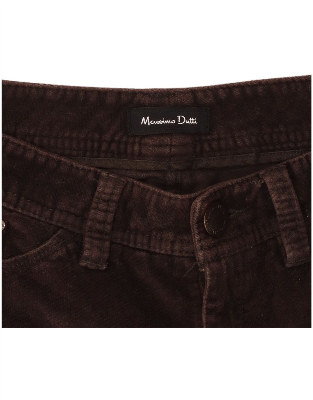 MASSIMO DUTTI Γυναικείο ίσιο casual παντελόνι W26 L29 Καφέ