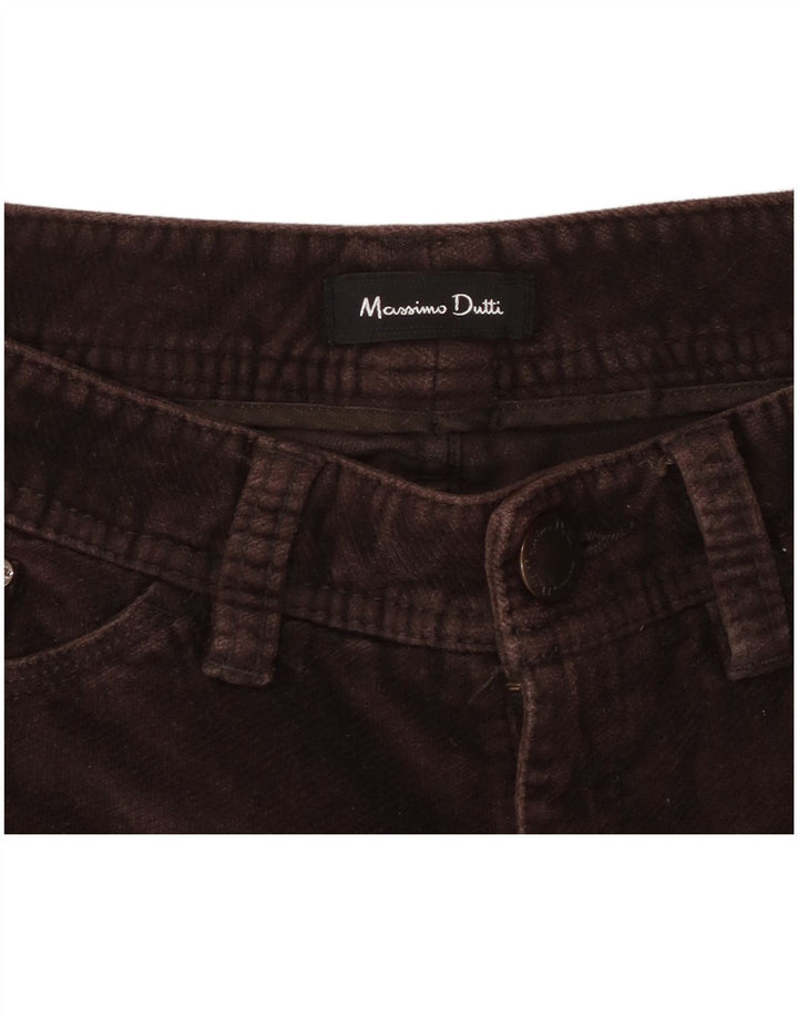 MASSIMO DUTTI Γυναικείο ίσιο casual παντελόνι W26 L29 Καφέ