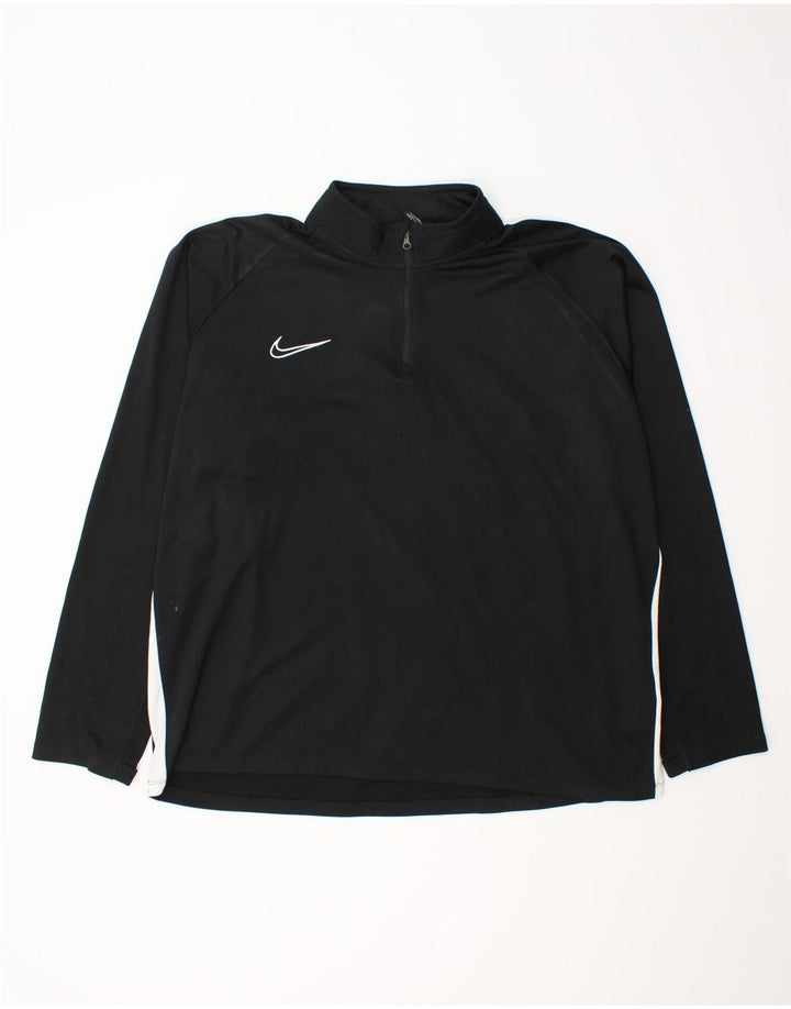 Ανδρική φόρμα πουλόβερ με φερμουάρ Dri Fit NIKE Top 2XL Μαύρο Colourblock