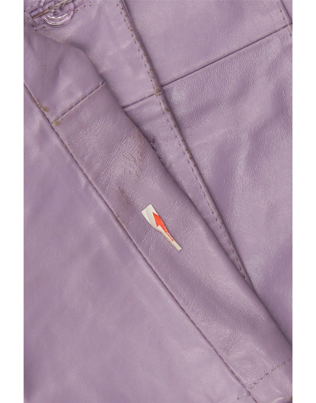 Vintage Γυναικείο Δερμάτινο Μπουφάν UK 14 Large Purple