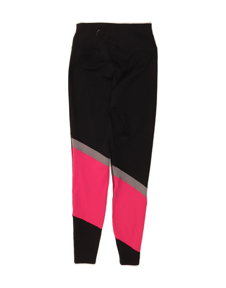 MARKS & SPENCER Womens Leggings UK 6 XS Black Colourblock Polyester Vintage Marks & Spencer and Second-Hand Marks & Spencer from Messina Hembry 