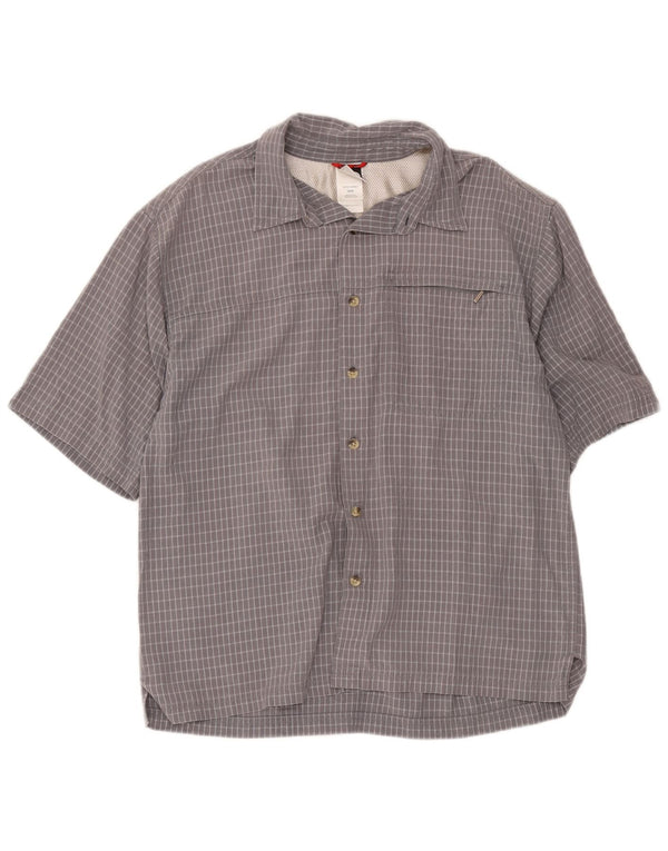 Ανδρικό κοντομάνικο πουκάμισο North Face Medium Grey Check Modal