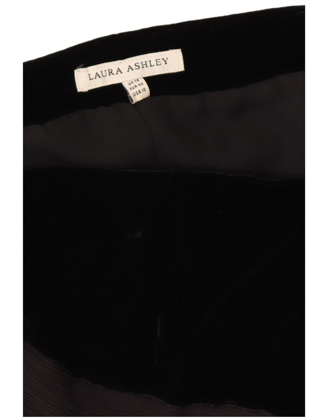 Γυναικείο βελούδινο κορσέ LAURA ASHLEY 14 μεσαία μαύρη βισκόζη