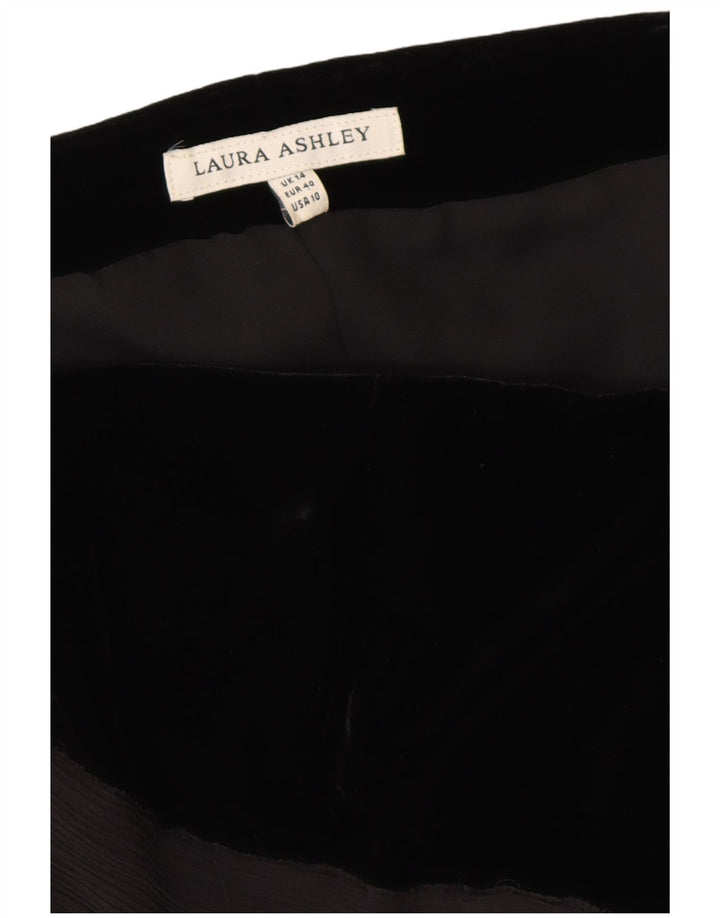 Γυναικείο βελούδινο κορσέ LAURA ASHLEY 14 μεσαία μαύρη βισκόζη