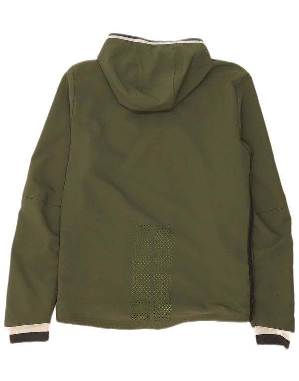 Ανδρικό μπουφάν Adidas Deutscher Fussball με κουκούλα βροχής UK 38 Medium Khaki