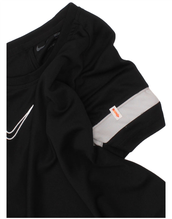 Μπλουζάκι NIKE Boys Dri Fit Top 10-11 ετών, μεσαίο μαύρο χρώμα