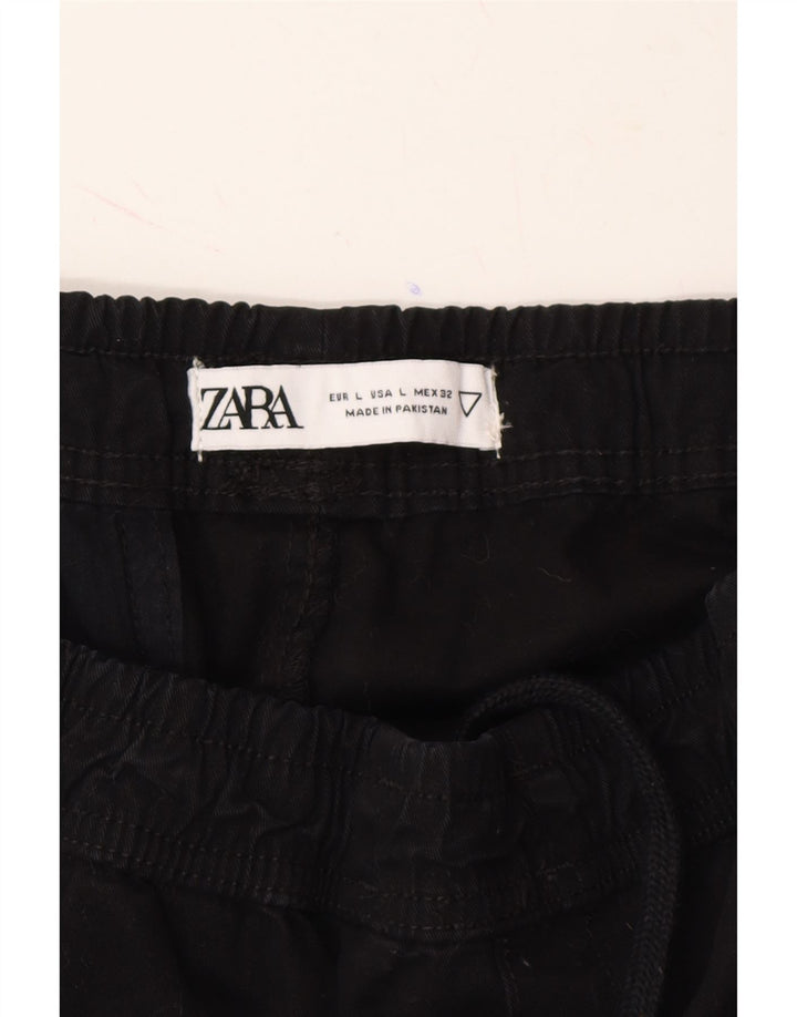ZARA Mens Jegging Jeans Large W32 L28 Black Cotton Vintage Zara and Second-Hand Zara from Messina Hembry 