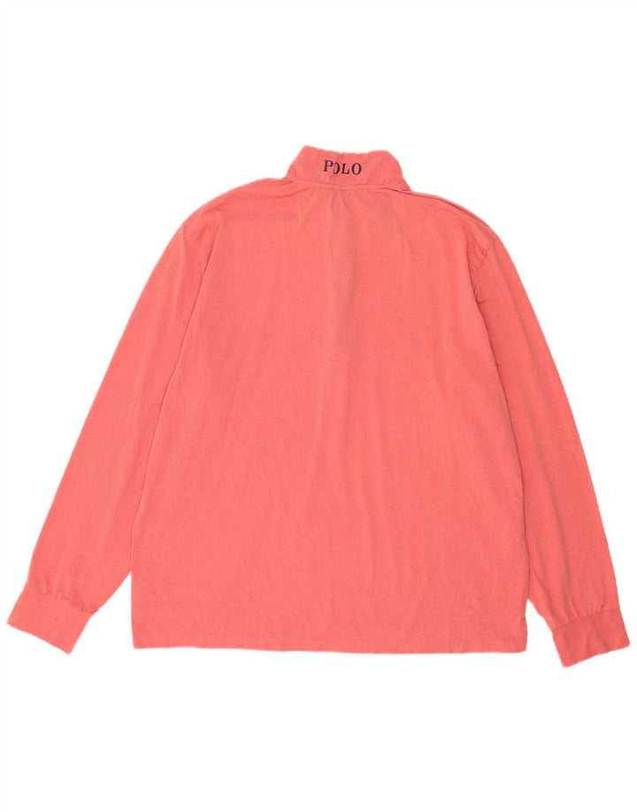 Polo Ralph Lauren Ανδρική φόρμα πουλόβερ με φερμουάρ Top XL Pink Polyester