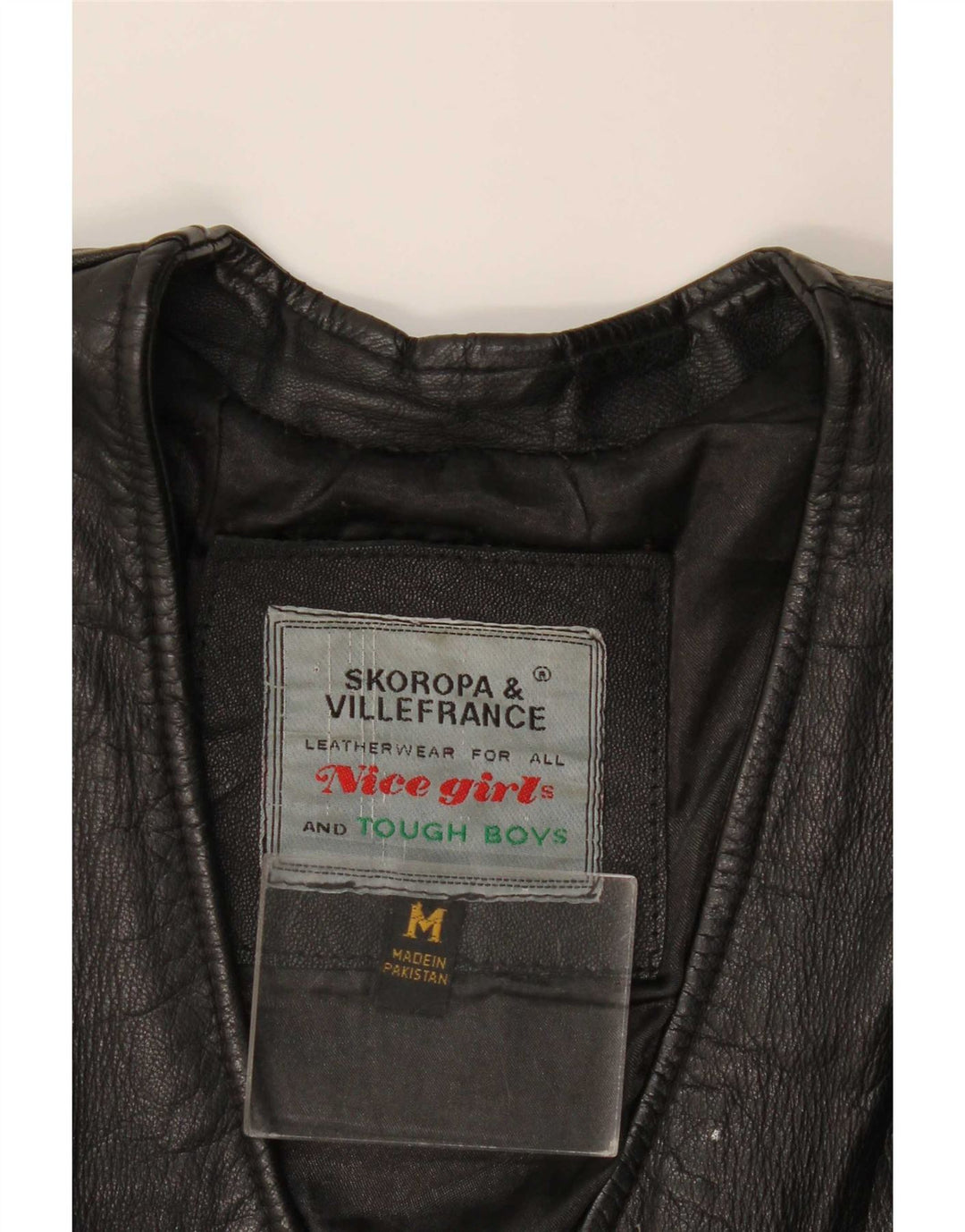 Vintage Γυναικείο Δερμάτινο Gilet UK 12 Medium Black Leather