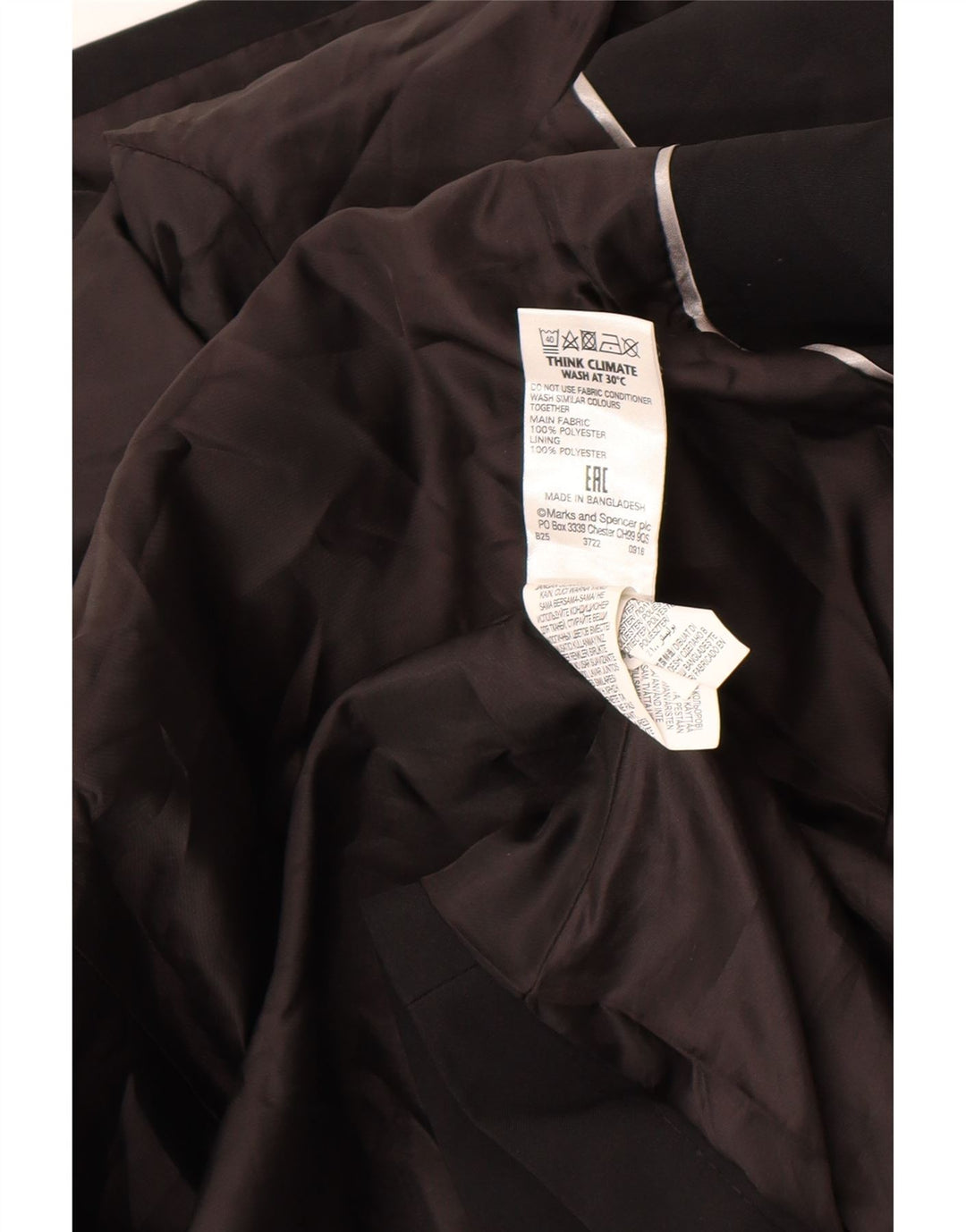 Marks & Spencer Γυναικεία καμπαρντίνα UK 16 Large Black Polyester